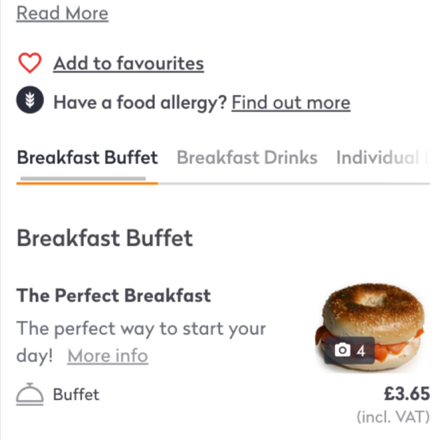 Suboptimal restaurant menu navigation