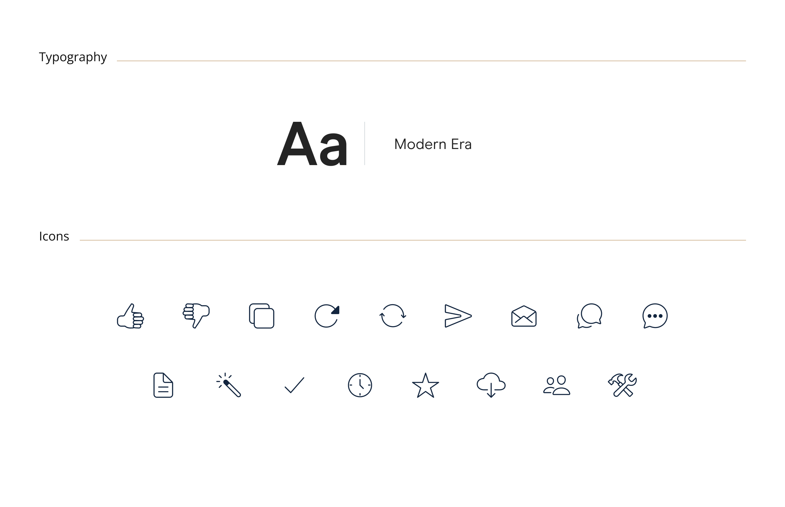 Style guide - Typography and icons